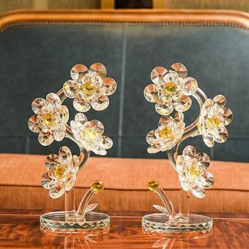 Amazon.co.jp: [dhiuebc] クリスタル置物 クリスタル元宝ツリー ガラス